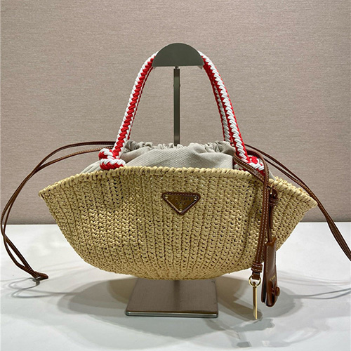 프라다 드로스트링 라피아 스몰 토트백 1BA463 2025/신상