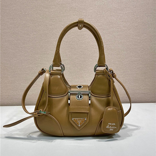 프라다 문 리나일론 가죽 숄더백 1BA381
