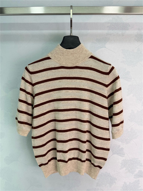 브루넬로 쿠치넬리 반팔 니트 목플라 B72996 2026/신상
