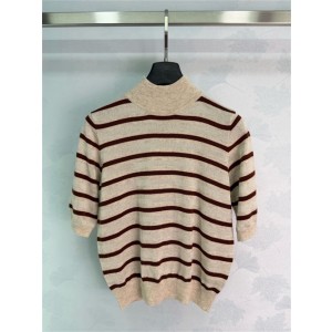 브루넬로 쿠치넬리 반팔 니트 목플라 B72996 2026/신상
