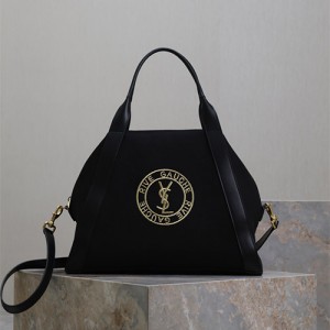 생로랑 캔버스 로고 자수 볼링 토트백 Y774048 2026/신상